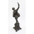 pereche de statuete Renaissance Revival. bronz patinat. Italia sec XIX